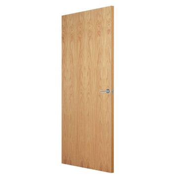 Indoors Flush Oak Fire Door FD30 - 78 Inch x 26 Inch (1981mm x 660mm)