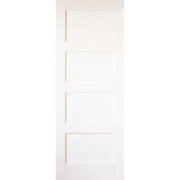 Indoors Kirkland Shaker 4 Panel Door - White - 78 Inch x 24 Inch (1981mm x 610mm)