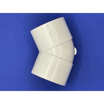 1 1/4" White Waste Elbow 45 Degree