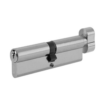 Yale Profile Thumbturn 6-Pin Euro Cylinder Nickel Lock - 90mm - Keyed Alike 40:10:40