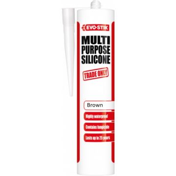 Evo-Stik Multi-Purpose Silicone Sealant Brown