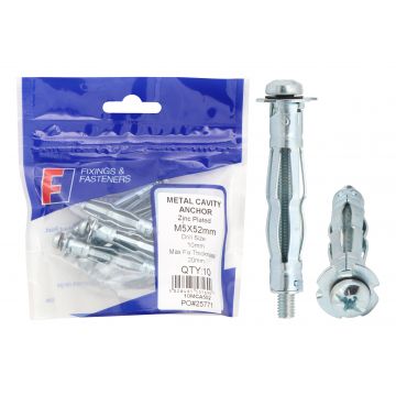 Forgefix Metal Cavity Anchor M5 x 52mm 10/Bag