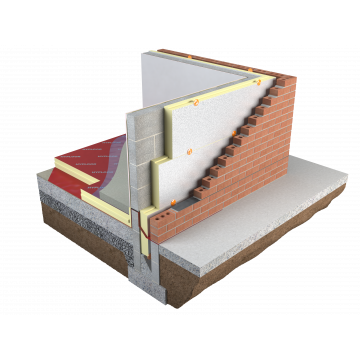 Xtroliner Xtrowall Plus Partial Fill Cavity Walls Insulation Board - 1200mm x 450mm x 110mm  - 4 Per pack