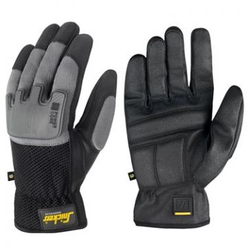 Snickers Power Core Gloves - Size 9 - Black/Stone Grey 