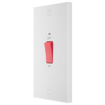 White Square Edge 45a Cooker Control Unit comes with Power Indicator