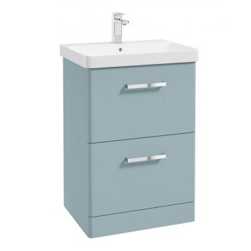 Kora Sky Blue 60cm F/S Vanity, Hakk Tap & Waste Penna F/Shrouded Wc, Sansa 60 x 80 LED Mirror