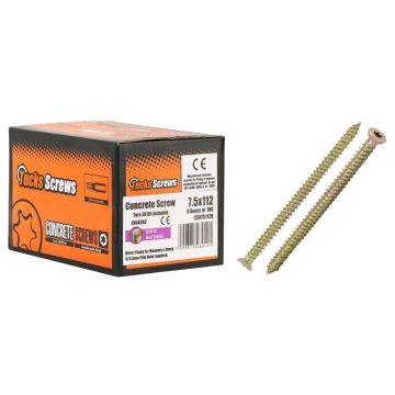 Concrete Screw 7.5 x 52mm Box100 6mm Pilot