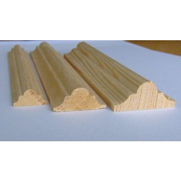 Double Astragal - Whitewood 45 x 16mm