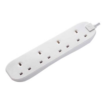 Masterplug 1 Metre 4 Gang Extension Lead - 13A