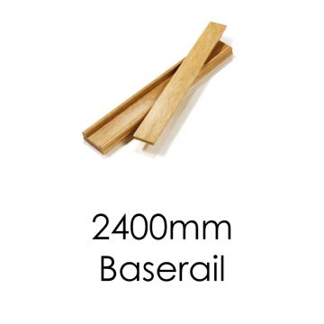 White Oak with Slips Stair Baserail - 2.4m x 66mm x 25mm