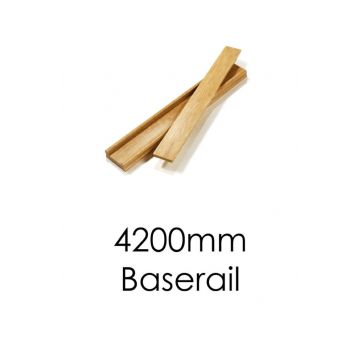 Br01a4.2 White Oak 4.2m Baserail With Slips 4.2m x 66mm x 25mm