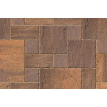 Belvedere 60mm Curragh Gold Paving Flags (9.6m2 per Pack) 4 Size Mix