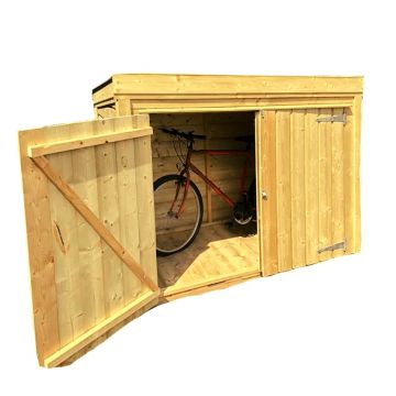 MCD Garden Wooden Bike Shed - 6.5ft x 3ft (Includes Installation)