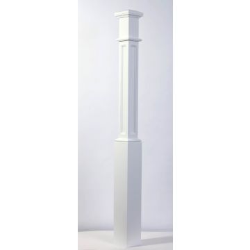 Box1525q Primed Box Newel Complete 1525mm 127mm x 127mm