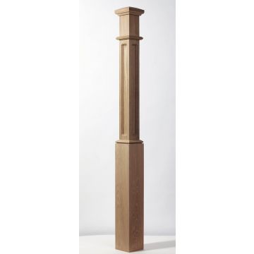 Box1525w W/Oak Box Newel Complete 1525mm 127mm x 127mm