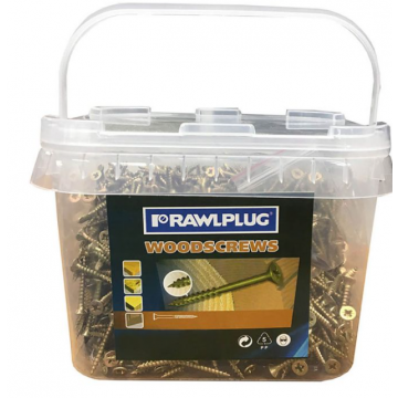 Rawlplug Chipboard Screws 5.0 x 100mm (Tub of 250)
