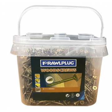 Rawlplug Chipboard Screws 4.0 x 40mm 1000/Tub