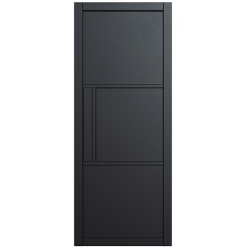 Indoors Seattle 3 Panel Solid Black Primed Door 78 Inch x 30 Inch (1981 x 762mm)