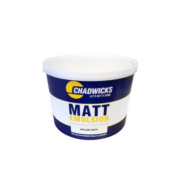 Chadwicks Vinyl Matt Brilliant Paint - White 10L