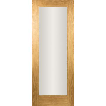 Seadec Cheshire Oak Shaker Door 6'8 x 2'8 Frosted Frosted Glass
