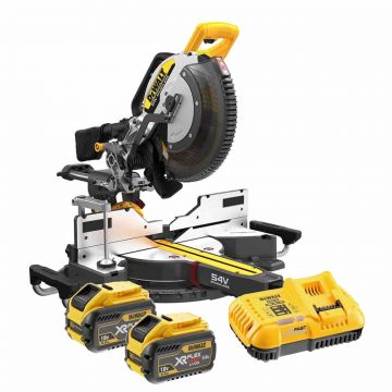 54v Xr Flexvolt 305mm Slide Mitre Saw 2 x 9.0ah