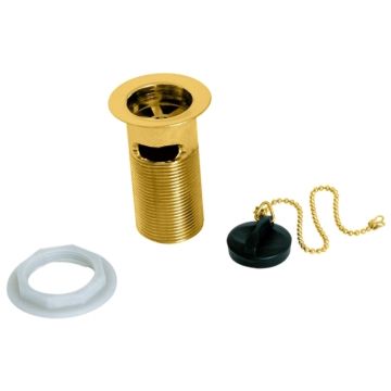 Slottd Basin Waste 1.1/4 Gold Brasplug