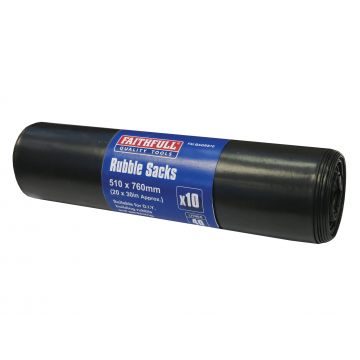 Faithfull Black Rubble Sacks (10) Mic 100