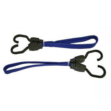 Faithfull Flat Bungee Cords (2) 18" Royal Blue