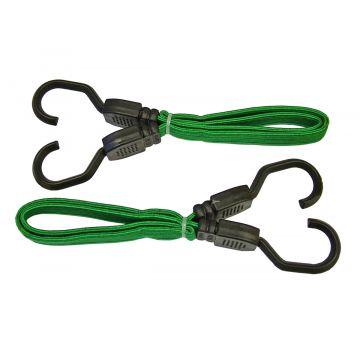 Faithfull Flat Bungee Cords (2) 24" Green