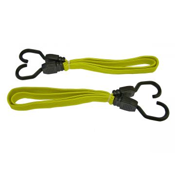 Faithfull Flat Bungee Cords (2) 36" Yellow
