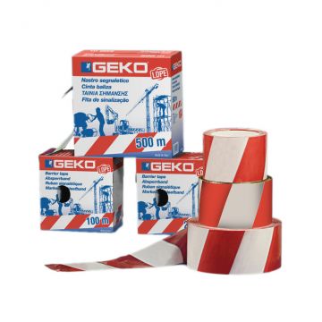 Geko Barrier Tape 500m Red And White