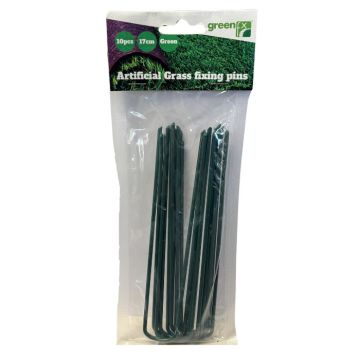 Greenfx Artificial Grass Fixing Pins 17cm (10pk) Green