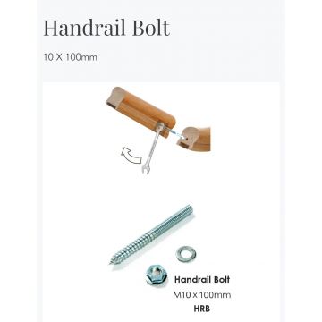 75mm x 10mm Handrail Bolt (Hrb) 75 x 10mm