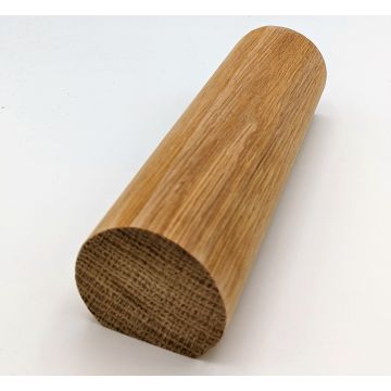 Round Handrail - W Oak 53mm x 49mm x 2100mm