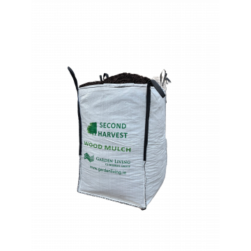 Second Harvest Wood Mulch Bulk Bag - Brown - 1.2m2 (Approx 1,250 litre but can vary)