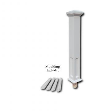 Box770q Primed Db Sq Box Newel Top W/Dowel 770mm x 91mm x 91mm