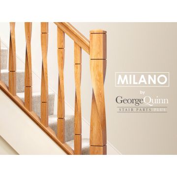 Sts01mw W/Oak Milano Square Twist Spindle 900mm x 41mm x 41mm Sts01mw