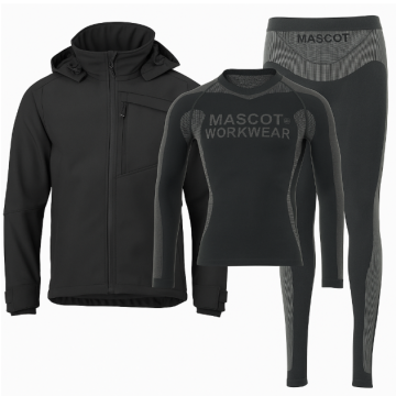 Mascot 23102 Softshell Jacket with Hood 2XL – Free Undershirt & Under Trousers