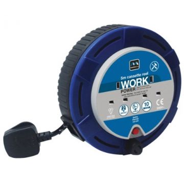 Masterplug 5 Metre 2 Gang Cable Reel - 13A
