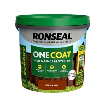 Ronseal One Coat Shed & Fence Protector Medium Oak 5l
