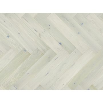 Barista Brushed Matt Lacquered Oak Mocha Herringbone Engineered Flooring - 130mm x 14mm x 725mm - Pack covers 0.65m2