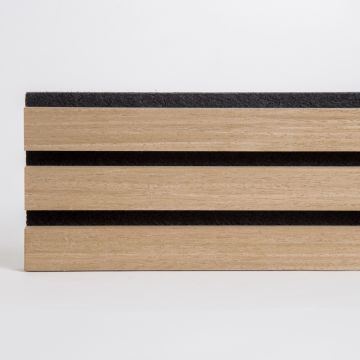 Nat Oak Veneer Wrapped MDF Acoustic Wall Panel 2400 x 600mm