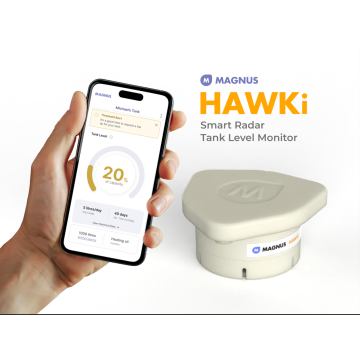 Magnus HAWKi Smart Oil Tank Monitor – Wireless, Drill-Free Radar Level Sensor for Plastic and Metal Tanks