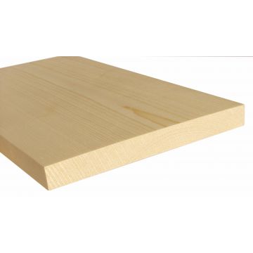 2.4m 125 x 22 White Deal PAO (120 x 19mm Fin)