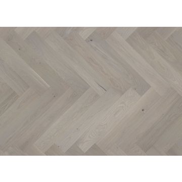 Barista Brushed Matt Lacquered Oak Espresso Herringbone Engineered Flooring - 130mm x 14mm x 725mm - Pack covers 0.65m2