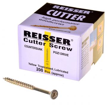 Reisser R2 Yellow W/Screws 6 x 200mm 100/box