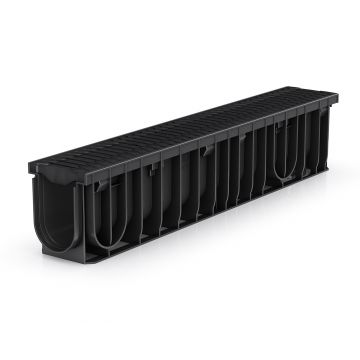 Galco Recyfix C250 Drainage Channel 1m Polypropylene Base & Fibretec Grating