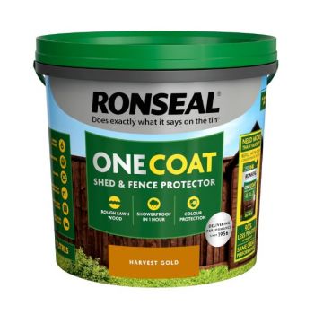 Ronseal One Coat Shed & Fence Protector Harvest Gold 5l