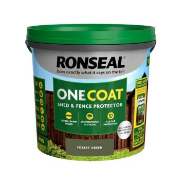 Ronseal One Coat Shed & Fence Protector Forest Green 5l