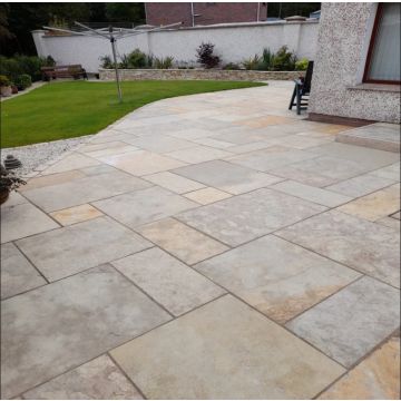 Yellow Limestone Patio Pack 15m² – Natural Stone Garden Paving Slabs